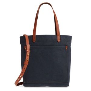 Madewell Medium Canvas Transport Tote in Black Sea